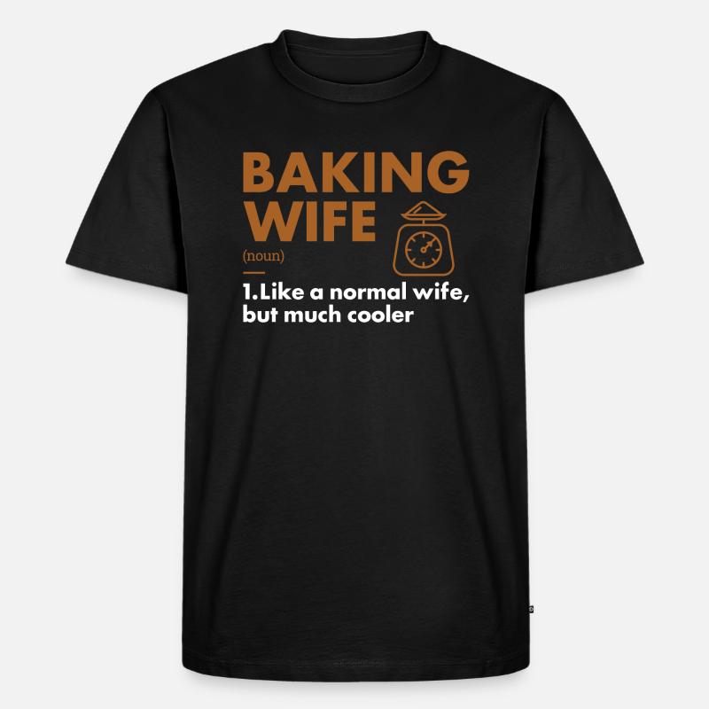 Baker Wife Definition Baking - Männer Premium Bio T-Shirt - Schwarz