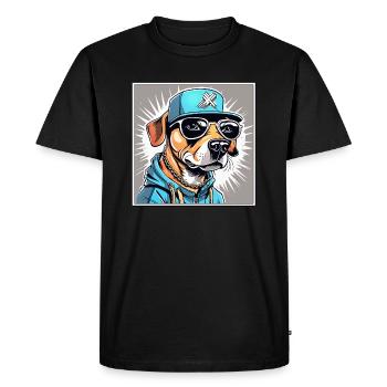 Cool Dogs 01 - Men's Premium Organic T-Shirt - black - Front - Nico (187cm)