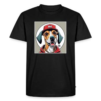 Cool Dogs 03 - Men's Premium Organic T-Shirt - black - Front - Nico (187cm)