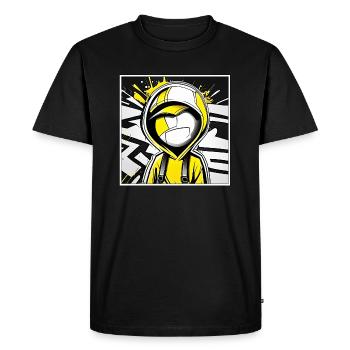 Graffiti Characters 01 - Men's Premium Organic T-Shirt - black - Front - Nico (187cm)