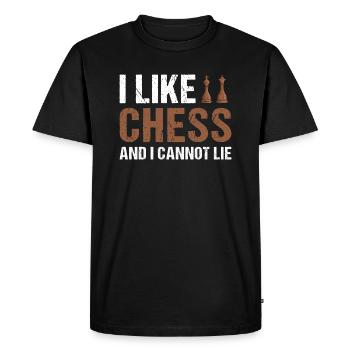 Chess Player I Like Chess - Men's Premium Organic T-Shirt - black - Front - Nico (187cm)