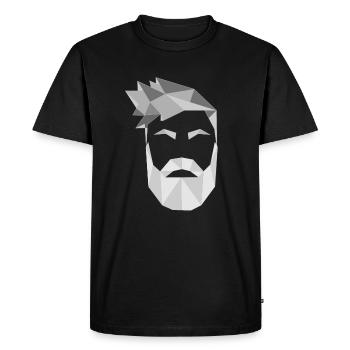 Barbe origami novembre rasage cheveux - T-shirt Premium bio Homme - noir - Devant - Nico (187cm)