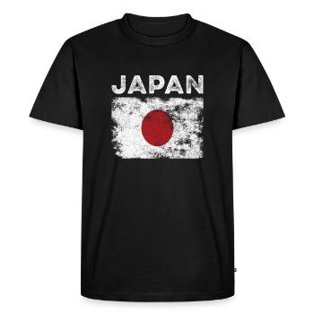 Drapeau japonais en détresse - Drapeau japonais - T-shirt Premium bio Homme - noir - Devant - Nico (187cm)