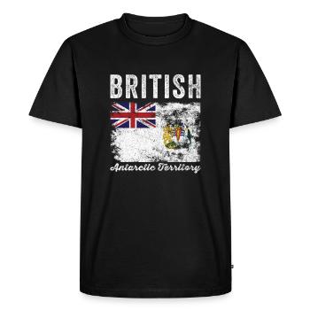 Drapeau du Territoire antarctique britannique - T-shirt Premium bio Homme - noir - Devant - Nico (187cm)