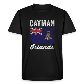 Drapeau des îles Caïmans en détresse - T-shirt Premium bio Homme - noir - Devant - Nico (187cm)