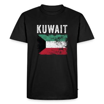 Drapeau koweïtien en détresse - Drapeau koweïtien - T-shirt Premium bio Homme - noir - Devant - Nico (187cm)