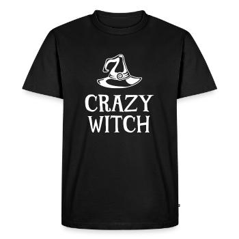 Sorcière folle - T-shirt Premium bio Homme - noir - Devant - Nico (187cm)