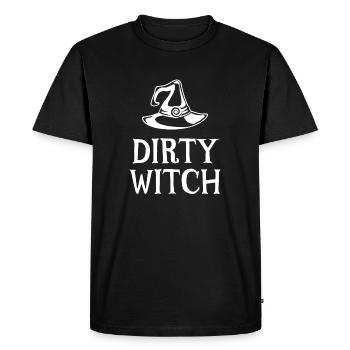 Sale sorcière - T-shirt Premium bio Homme - noir - Devant - Nico (187cm)