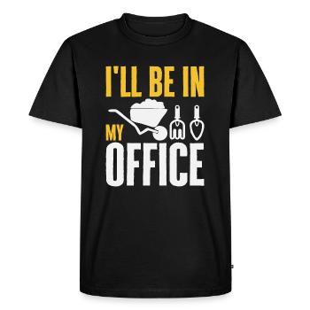 I'll be in my Office - Farmer Saying - Men's Premium Organic T-Shirt - black - Front - Nico (187cm)