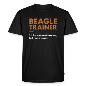 Beagle Trainer Definiton - Men's Premium Organic T-Shirt - black - Front - Nico (187cm)