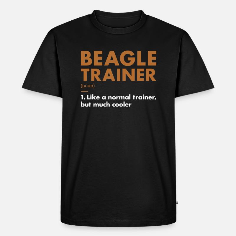 Beagle Trainer Definiton - Männer Premium Bio T-Shirt - Schwarz