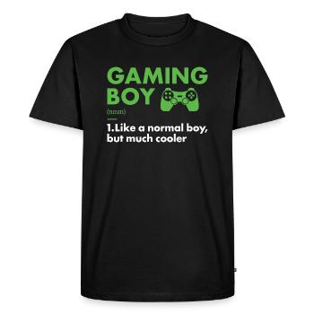 Gamer Boy Définition du jeu - T-shirt Premium bio Homme - noir - Devant - Nico (187cm)