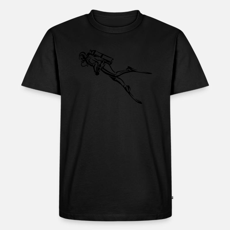 diving - Männer Premium Bio T-Shirt - Schwarz