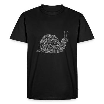 Cadeau de vélos escargot vélo - T-shirt Premium bio Homme - noir - Devant - Nico (187cm)