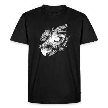 Bec de hibou - oeil de hibou - T-shirt Premium bio Homme - noir - Devant - Nico (187cm)