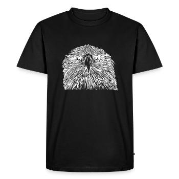 Portrait d’aigle pour les ornithologues amateurs - T-shirt Premium bio Homme - noir - Devant - Nico (187cm)