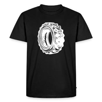Huge tyre for sports and tractor fans - Men's Premium Organic T-Shirt - black - Front - Nico (187cm)
