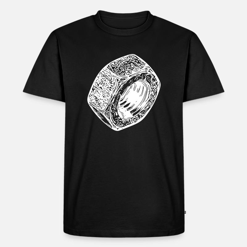 Schraubenmutter heller Oberfläche - Männer Premium Bio T-Shirt - Schwarz