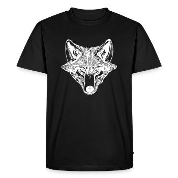 Portrait de loup vintage - T-shirt Premium bio Homme - noir - Devant - Nico (187cm)