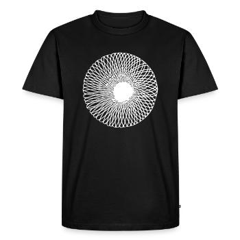 Illusion de ligne circulaire optique optique géométrique 3D - T-shirt Premium bio Homme - noir - Devant - Nico (187cm)