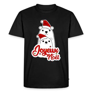 Joyeux Noel Noël fêter noël - T-shirt Premium bio Homme - noir - Devant - Nico (187cm)