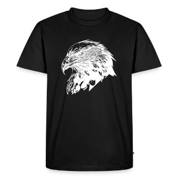 Elegant eagle in vintage tribal tattoo style - Men's Premium Organic T-Shirt - black - Front - Nico (187cm)