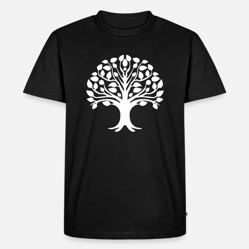 Tattoo Baum Logo - Männer Premium Bio T-Shirt - Schwarz