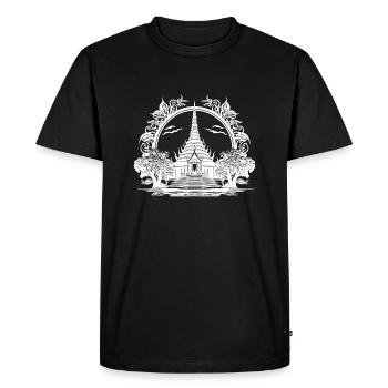Temple exotique de Thaïlande - T-shirt Premium bio Homme - noir - Devant - Nico (187cm)