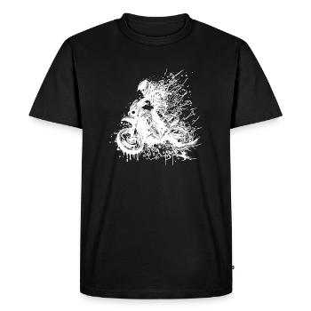 Motorcycle Motocross Biker Splash Style Racing - Men's Premium Organic T-Shirt - black - Front - Nico (187cm)