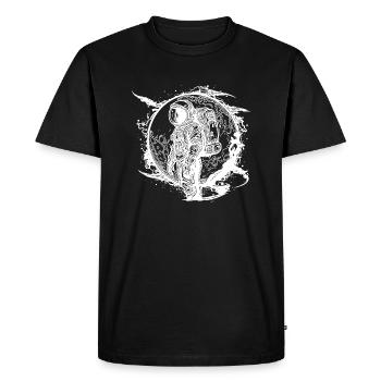 Sortie dans l’espace d’astronaute avec sphère exotique - T-shirt Premium bio Homme - noir - Devant - Nico (187cm)