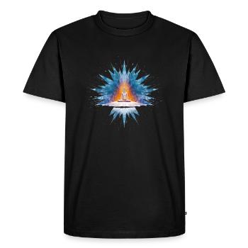 Yoga, Spiritualité, Liberté et Relaxation - T-shirt Premium bio Homme - noir - Devant - Nico (187cm)