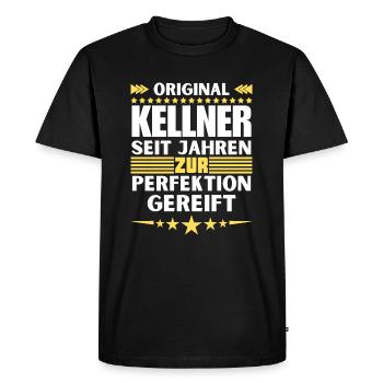 Les serveurs ont mûri à la perfection - T-shirt Premium bio Homme - noir - Devant - Nico (187cm)
