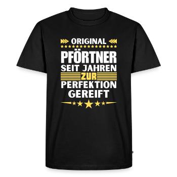 Gatekeeper matured to perfection - Men's Premium Organic T-Shirt - black - Front - Nico (187cm)