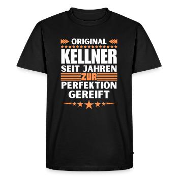Les serveurs ont mûri à la perfection - T-shirt Premium bio Homme - noir - Devant - Nico (187cm)