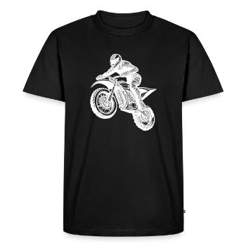 Machine de saut de route de terre de course de moto tout-terrain - T-shirt Premium bio Homme - noir - Devant - Nico (187cm)