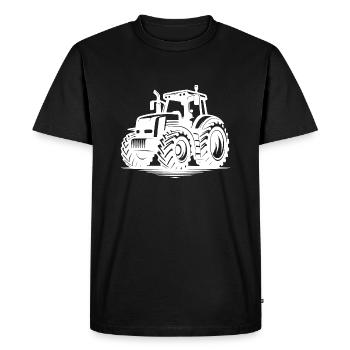 Tracteurs robustes pour les machines agricoles de tracteur Biofarmer - T-shirt Premium bio Homme - noir - Devant - Nico (187cm)