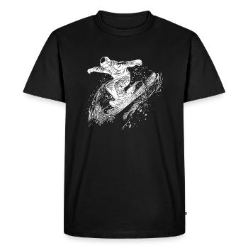 Neige profonde Snowboard Move Ride Jump Style - T-shirt Premium bio Homme - noir - Devant - Nico (187cm)
