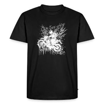 Passion Moto Tattoo Style Vélo - T-shirt Premium bio Homme - noir - Devant - Nico (187cm)