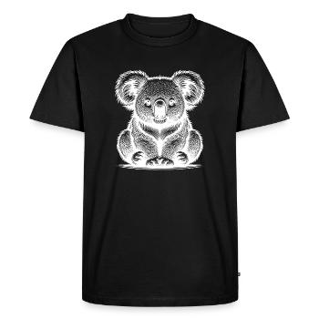 Cute Australian kids koala - Men's Premium Organic T-Shirt - black - Front - Nico (187cm)