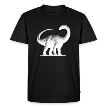 Dinosaure dinosaure dinosaure brachiosaure massif - T-shirt Premium bio Homme - noir - Devant - Nico (187cm)