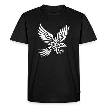 Élégant bel aigle sur d’énormes ailes - T-shirt Premium bio Homme - noir - Devant - Nico (187cm)
