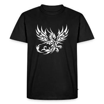 Dragon tribal de tatouage sauvage avec des ailes - T-shirt Premium bio Homme - noir - Devant - Nico (187cm)