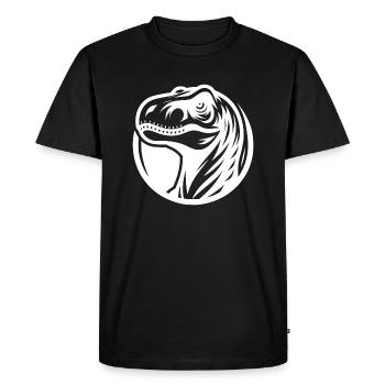 Style de logo Raptor souriant - T-shirt Premium bio Homme - noir - Devant - Nico (187cm)