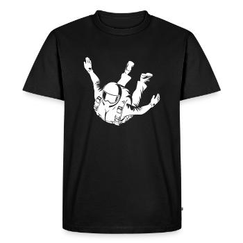 Phase de vol parachute entraînement saut en parachute - T-shirt Premium bio Homme - noir - Devant - Nico (187cm)