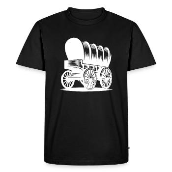 Chariot couvert pour chevaux - T-shirt Premium bio Homme - noir - Devant - Nico (187cm)