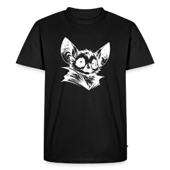 Cute Bat Baby Kids Pencil Sketch - Men's Premium Organic T-Shirt - black - Front - Nico (187cm)