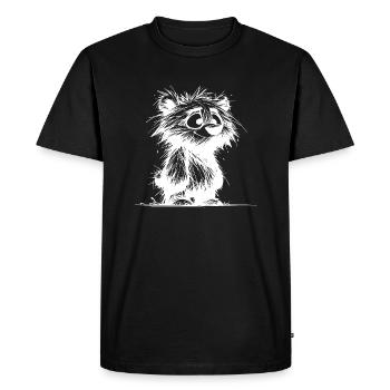 Dirty Fuzzy Bear Kids Drawing - Men's Premium Organic T-Shirt - black - Front - Nico (187cm)