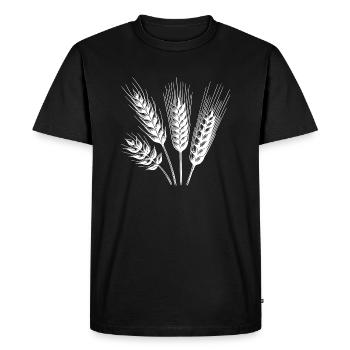 Différents types d’épis de céréales - T-shirt Premium bio Homme - noir - Devant - Nico (187cm)