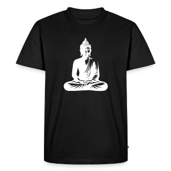 Méditation sur la pleine conscience du corps de Bouddha - T-shirt Premium bio Homme - noir - Devant - Nico (187cm)