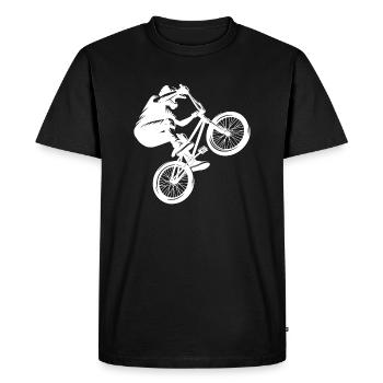 BMX Rider Jump Stunt Bike Style - T-shirt Premium bio Homme - noir - Devant - Nico (187cm)